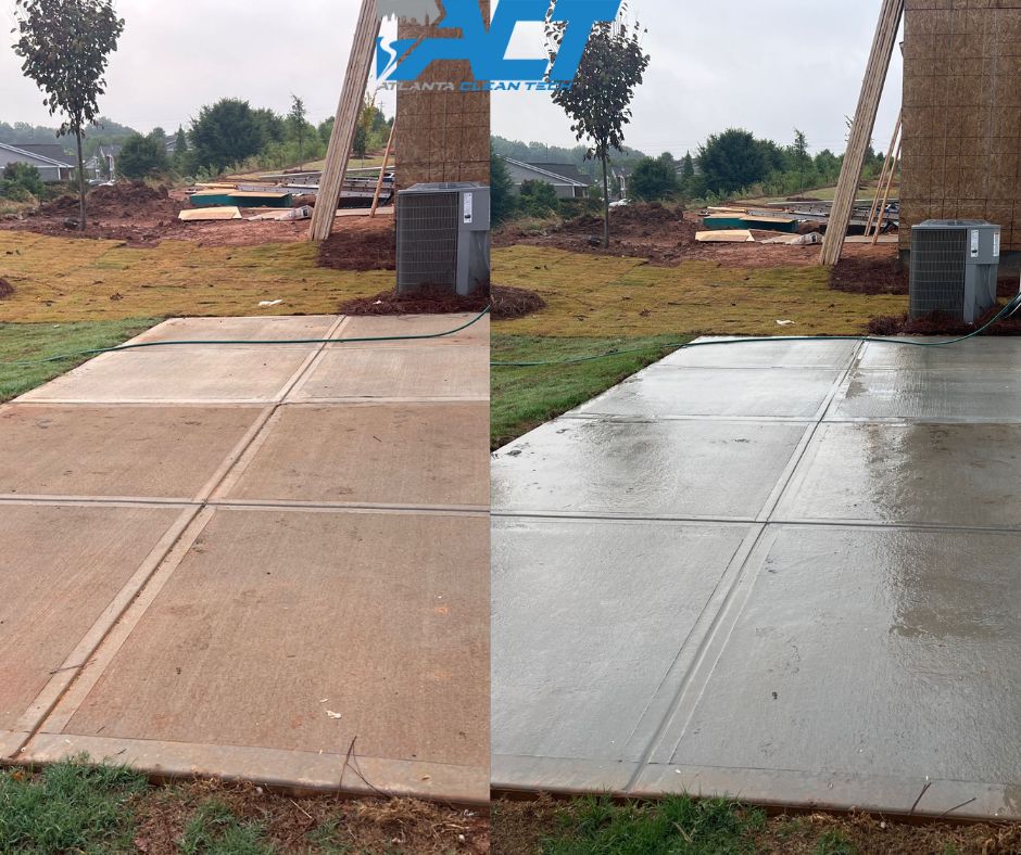 pressure washing before and after